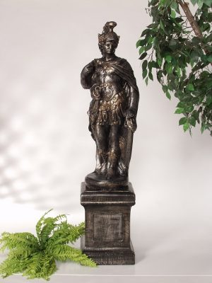 Statue de jardin de soldat romain
