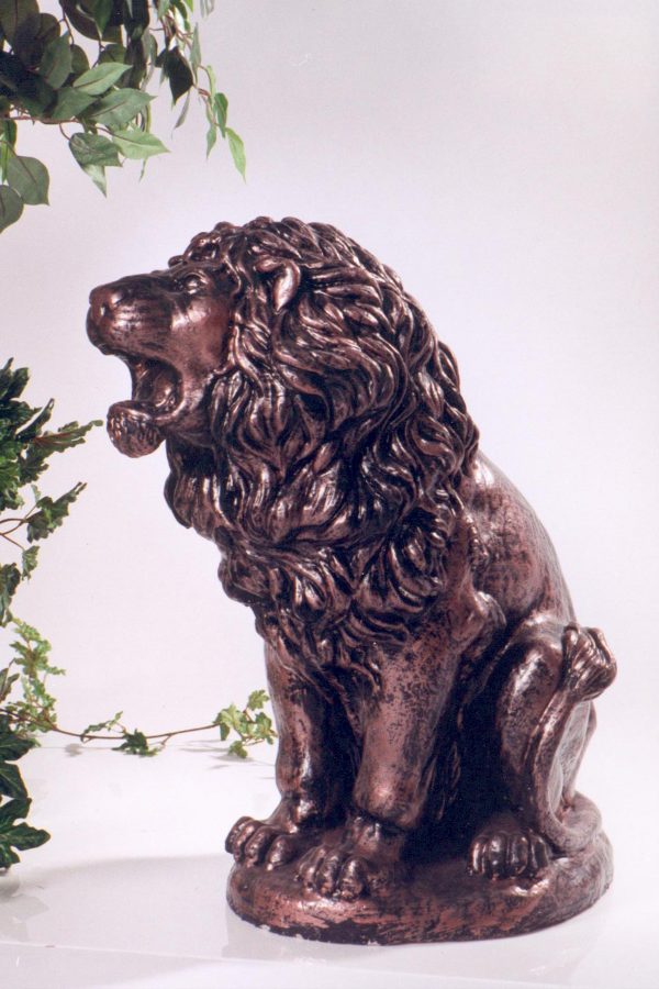 Statue de lion style bronze