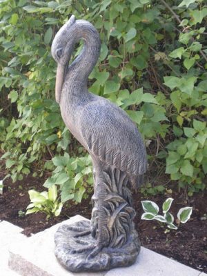 Statue de jardin heron