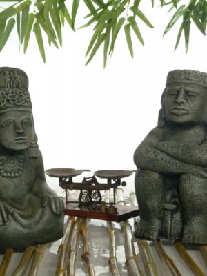 Statue de jardin Inka et Pharaon