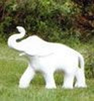 Statue de jardin d'éléphant blanc